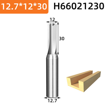 HUHAO 12.7mm Shank Milling Cutter Woodwroking Tool CNC End Mill TCT Carbide Steel Trimming Router Bit For MDF Plywood Chipboard