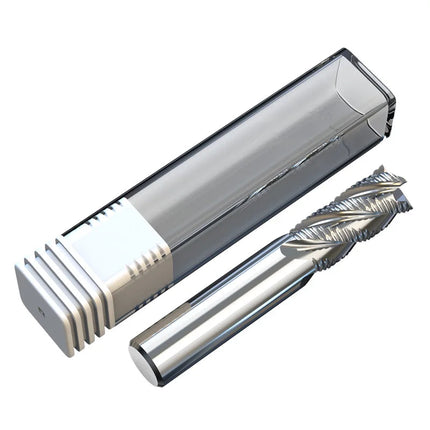 HUHAO 4 Flutes Aluminum Roughing End Mill Full-Grinding Wave Edge Milling Cutter HSS Endmills Open-Coarse End Mill