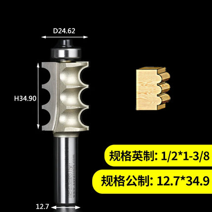 Arden Triple Bead Router Bit Woodworking Tool Multi Reed Bits