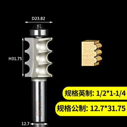 Arden Triple Bead Router Bit Woodworking Tool Multi Reed Bits