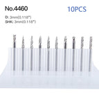 2 flute (10pcs-3*3)