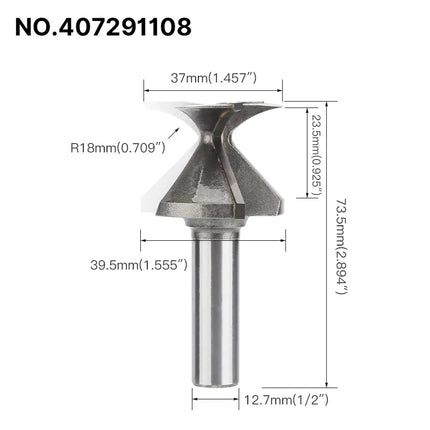 Arc Bending Integrated Knife Milling Cutter For Woodworking R18 R30 Router Bits Forming CNC Tool