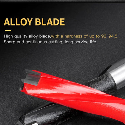 HUHAO 5PCS Wood Drill Bits Set 10mm Shank Forstner Drill 2Flute Row Drill 70mm Total Length Woodworking Drill Bits Router Bit