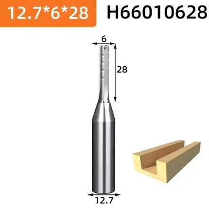 HUHAO 12.7mm Straight Milling Cutter TCT Trimming Slotting Wood CNC Router Bit MDF Engraving Carbide End Mill Woodworking Tool