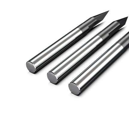 HUHAO 4mm Shank Bottom Carbide Engraving Router Bits for Metal Wood Stainless Steel Titanium Coating Milling Cutter PCB CNC Tool