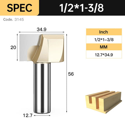 HUHAO Cleaning Bottom Engraving Bit for Wood 1/2 1/4 Shank Straight Router Bit Carbide Milling Cutter Woodworking Bit CNC Tools