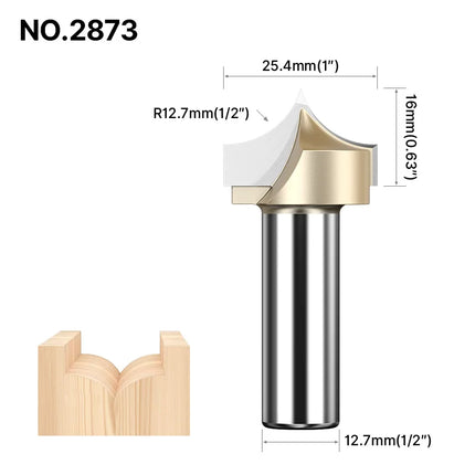 Point Cutting Round Over Bit for Wood End Mill Woodworking Tools