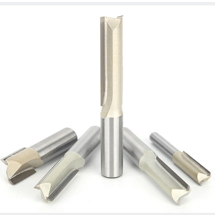 HUHAO 1/4"Shank Straight Router Bit Trimming Cutter Carbide Steel Trimming Machine Milling Cutter Wood Woodworking CNC Tools