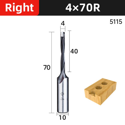 HUHAO 2 Flute Left/Right Forstner Wood Drill Bits 10mm Shank Drill Bits Router Bits Wood Alloy Hole Opener Woodworking Tools