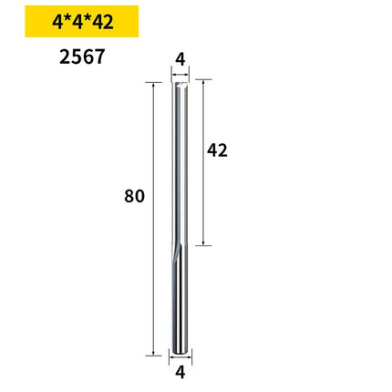 HUHAO Woodworking Tools 3.175/4 /6mm Shank Wood Milling Cutter 2 Flute Carbide End Mill CNC Engraving Bit Straight Slot Cutter