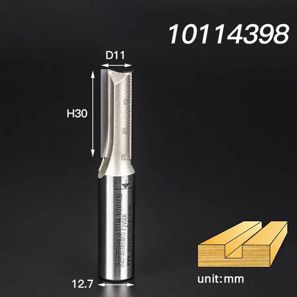 Arden Double Flute Straight Router Bit Wood Milling Cutter 6.35mm 12.7mm Shank Woodworking Tool CNC Flush Trim Arden Router Bits