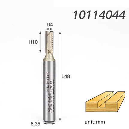 Arden Double Flute Straight Router Bit Wood Milling Cutter 6.35mm 12.7mm Shank Woodworking Tool CNC Flush Trim Arden Router Bits