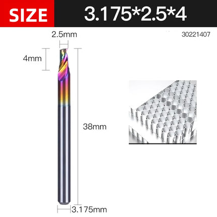 HUHAO 3.175 4 6 8mm Single Flute End Mill HRC70 Aluminum Spiral Router Bit DLC Coating Carbide Steel CNC Solid Milling Cutter