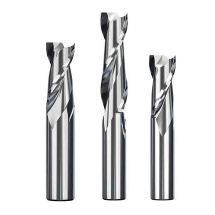 HUHAO HRC65 Milling Cutter HSS M2 End Mill Carbide 2 Flutes Spiral Router Bit CNC Tools for Aluminum Stainless Metal