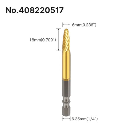 HUHAO Rotary Burrs Rotary File Drill Bit Hexagon Shank Titanium Coating Carbide Steel Electric Screw Alloy CNC Milling Cutter