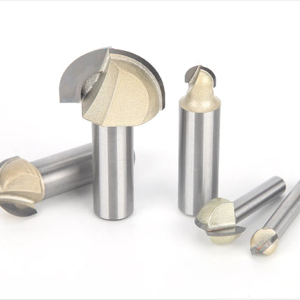 HUHAO 6mm 8mm Shank Ball Nose Milling Cutter For Wood End Mill Round Nose Cove CNC Router Bit Carbide Steel Woodworking Tools