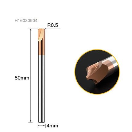 HUHAO HRC55 Radius Corner Rounding Milling Cutter Chamfering Outside Radii Router Bits Carbide Steel Solid End Mill CNC Tools
