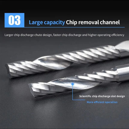 HUHAO 30pcs 3.175mm Right Spiral Milling Cutter ‌Up Cut One Flute Router Bit CNC End Mill Milling Cutter CNC Engraving Bit