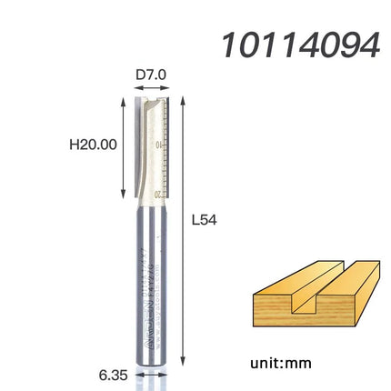 Arden Double Flute Straight Router Bit Wood Milling Cutter 6.35mm 12.7mm Shank Woodworking Tool CNC Flush Trim Arden Router Bits