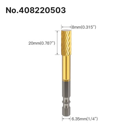 HUHAO Rotary Burrs Rotary File Drill Bit Hexagon Shank Titanium Coating Carbide Steel Electric Screw Alloy CNC Milling Cutter