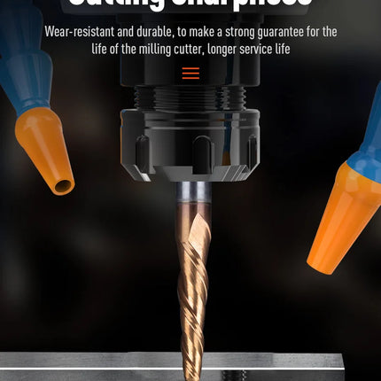 HUHAO Spiral Ball Nose Tapered End Mill Engraving Bit HRC55 CNC End Mill 4mm 6mm 8mm 3D Carving Bits Wood Metal Tools