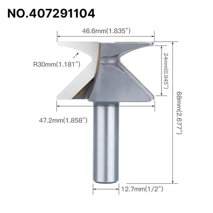 Arc Bending Integrated Knife Milling Cutter For Woodworking R18 R30 Router Bits Forming CNC Tool