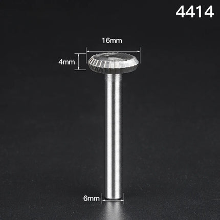 HUHAO Y Type Carbide Rotary File for Steel Grinding Head Milling Cutter Y Type 90 degree Disc 6mm Shank Single Groove Engraving Tool Burr