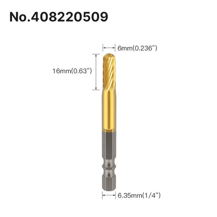 HUHAO Rotary Burrs Rotary File Drill Bit Hexagon Shank Titanium Coating Carbide Steel Electric Screw Alloy CNC Milling Cutter