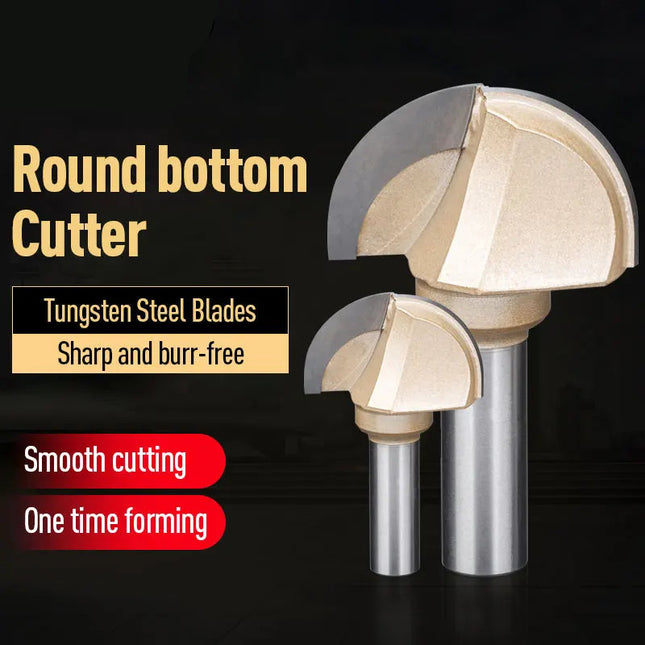 HUHAO Round Ball Nose Cove Router Bit CNC Milling Bit Radius Core Box Solid Milling Cutter for Wood