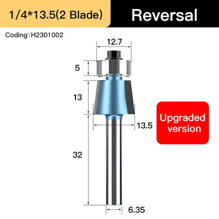 HUHAO 1/4" Shank Chamfer Router Bit Bevel Edge Forming Router Bit with Bearing Woodworking Carbide Steel Cutter Wood CNC Tool
