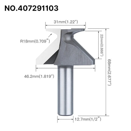 Arc Bending Integrated Knife Milling Cutter For Woodworking R18 R30 Router Bits Forming CNC Tool