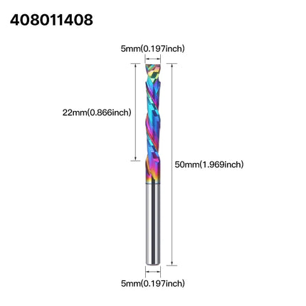 HUHAO 5A 3.175/4/5/6mm Shank Up Down Cut Two Flutes Compression Router Bits Carbide Spiral Milling Cutter For Wood Acrylic