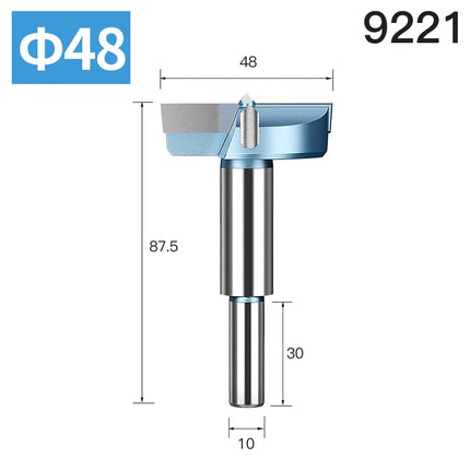 HUHAO Forstner Drill Bit 8mm 10mm Round Shank Wood Centering Hole Saw Diameter 14-53mm Carbide Cutter Woodworking Drill Bit Tool