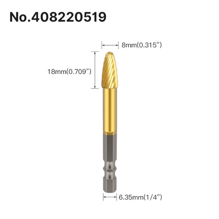 HUHAO Rotary Burrs Rotary File Drill Bit Hexagon Shank Titanium Coating Carbide Steel Electric Screw Alloy CNC Milling Cutter