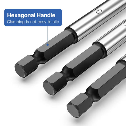 HUHAO 10PCS Twist Drill Bit Set Wood With Box Hole Opener Drill Bit Fast Cut Auger Carpenter Joiner Tool Suit for Woodworking