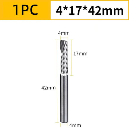 HUHAO 30pcs 3.175mm Right Spiral Milling Cutter ‌Up Cut One Flute Router Bit CNC End Mill Milling Cutter CNC Engraving Bit