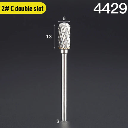 HUHAO 3mm Shank Rotary Burr Carbide Steel Drill Bits for Metal Woodworking Accessory Electric Rotary Router Bit Grinding Tools