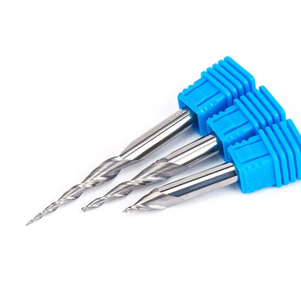 HUHAO 6mm Ball Nose Tapered End Mill Wood Solid Carbide Steel Milling Cutter for Woodworking Metal CNC Router Bit Engraving Tool