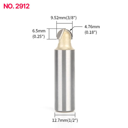 HUHAO 6mm 8mm Shank Ball Nose Milling Cutter For Wood End Mill Round Nose Cove CNC Router Bit Carbide Steel Woodworking Tools