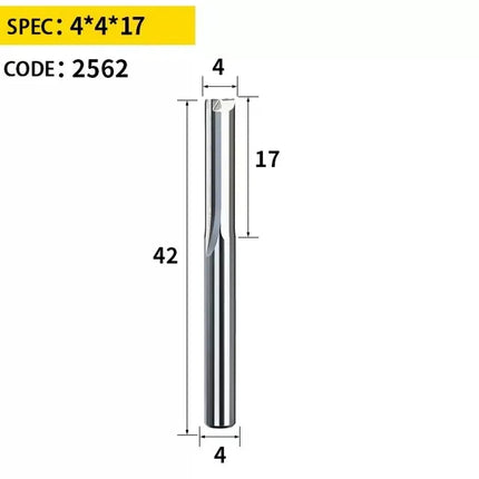 HUHAO Woodworking Tools 3.175/4 /6mm Shank Wood Milling Cutter 2 Flute Carbide End Mill CNC Engraving Bit Straight Slot Cutter