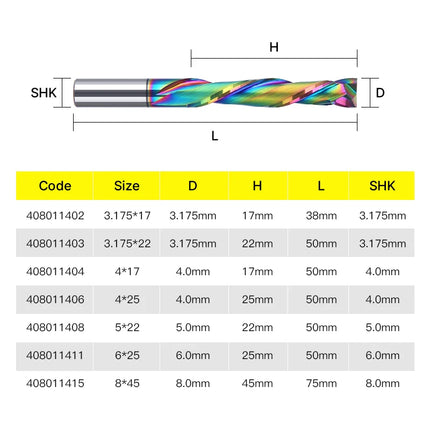 HUHAO 5A 3.175/4/5/6mm Shank Up Down Cut Two Flutes Compression Router Bits Carbide Spiral Milling Cutter For Wood Acrylic