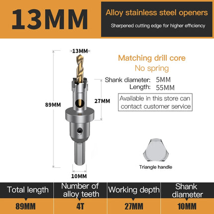 HUHAO 5A TCT Hole Saw Carbide Drill Bit For Metal Alloy Iron Stainless Steel Drilling 12mm-40mm Set Hole Saw Cutter Drilling
