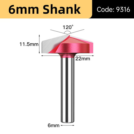 V Shape Wood Router Bit 60 90 120 150 Degrees 3D Engraving Bit for Wood Cutting Slotting