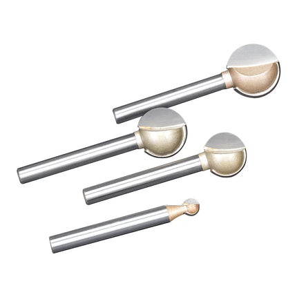 HUHAO 3mm 6mm Shank Ball Nose Round Carving Bit CNC Milling Cutter For Wood Cove End Mill Radius Core Router Bit Carbide Tools