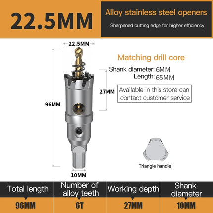 HUHAO 5A TCT Hole Saw Carbide Drill Bit For Metal Alloy Iron Stainless Steel Drilling 12mm-40mm Set Hole Saw Cutter Drilling
