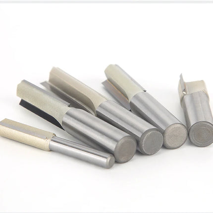 HUHAO 1/4"Shank Straight Router Bit Trimming Cutter Carbide Steel Trimming Machine Milling Cutter Wood Woodworking CNC Tools