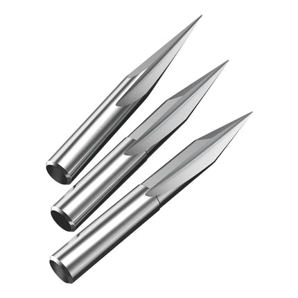 HUHAO 3D 6mm Shank Engraving Bit V Shape Milling Cutter 2 Flutes Carbide End Mill CNC Router Bit for Wood MDF Woodworking Tools