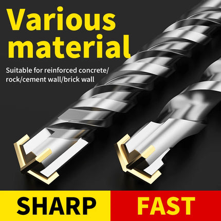 LiDiao SDS Plus Rotary Hammer Drill Bits Concrete Drill Bit Long Round Handle Carbide Tipped Brick Stone Drilling 6 to 25mm⭐⭐⭐⭐⭐