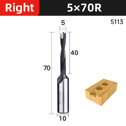 HUHAO 2 Flute Left/Right Forstner Wood Drill Bits 10mm Shank Drill Bits Router Bits Wood Alloy Hole Opener Woodworking Tools