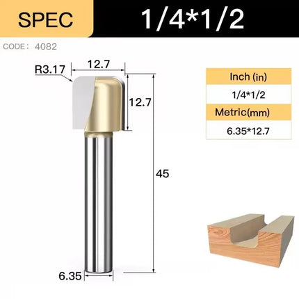 HUHAO Bowl Tray Router Bit Wood Bottom Cleaning Slotting Carbide Milling Cutter Woodworking Tool Trimming Engraving Bit CNC Tool